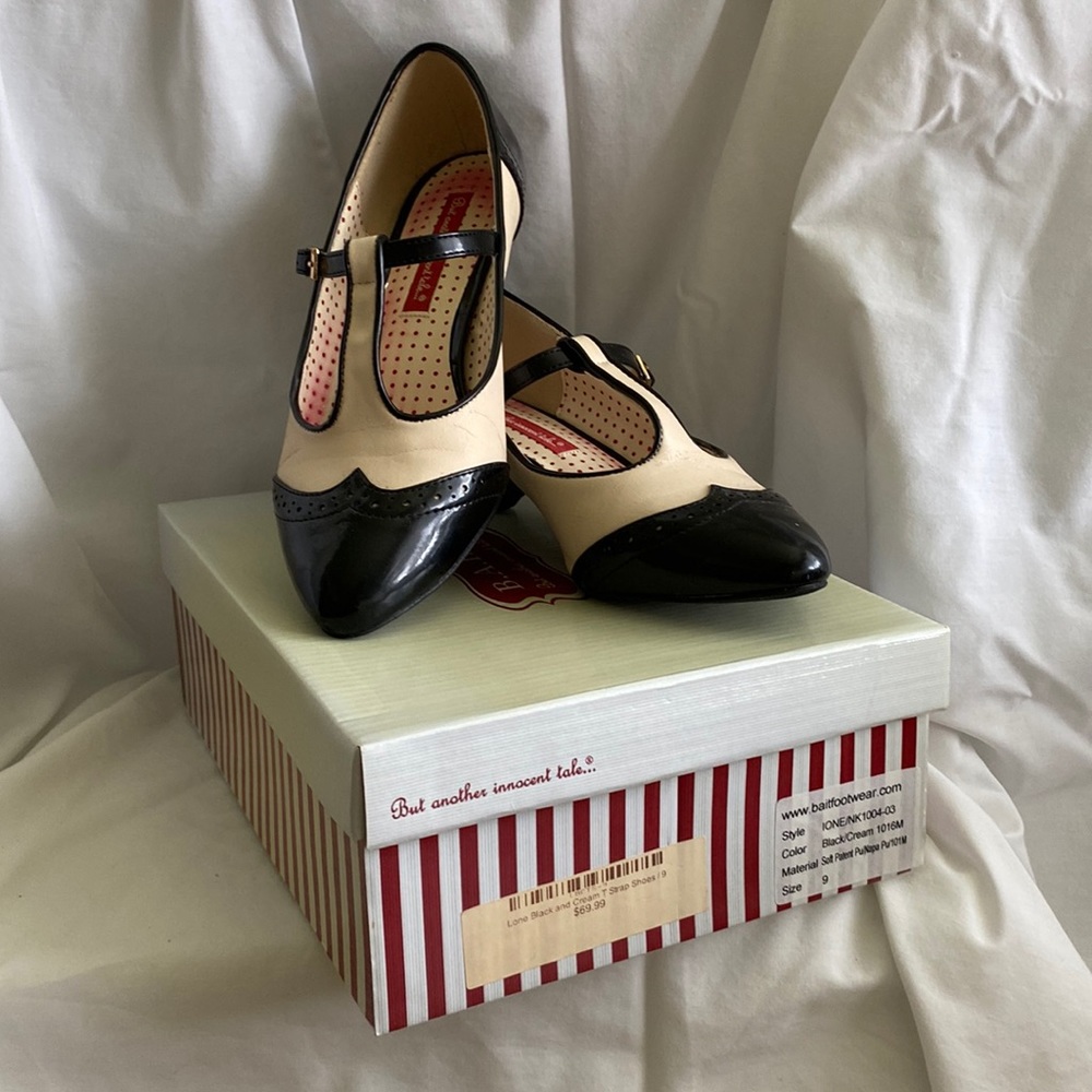 Bait Footwear black and nude heel